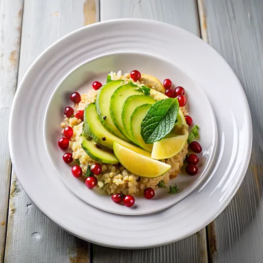 Ensalada de Quinoa con Aguacate y Granadas